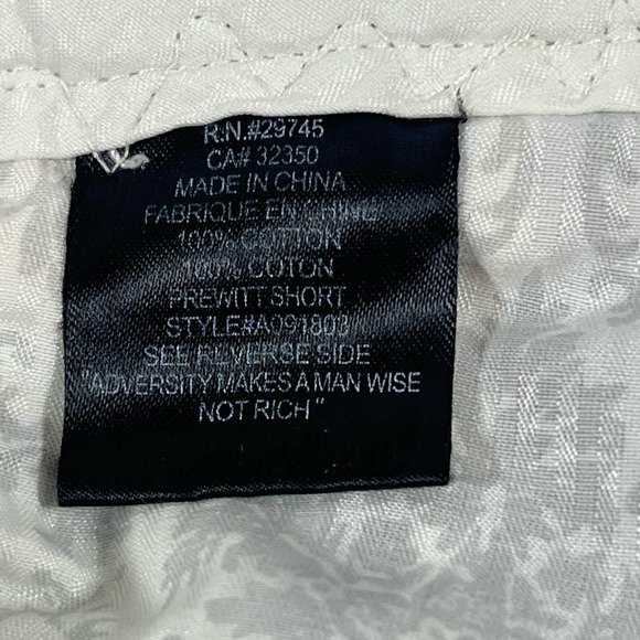 Volcom Stone Shorts Men 28 Brown Cream Light Blue Plaid Chino - Picture 7 of 9